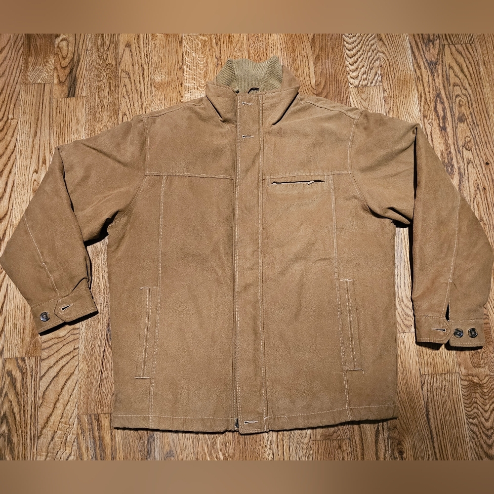 St. John's Bay Men's Jacket, Size Large, Brown.